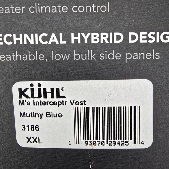 Kuhl Interceptr Vest Mens XXL Blue Fleece Lined Full Zip Hiking Pockets 2XL NEW - Picture 8 of 12